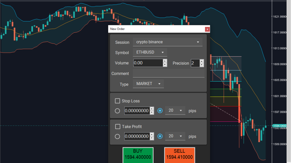 SharpTrader orders pannel