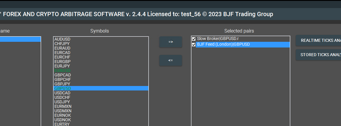 SharpTrader -How to add brokers and instruments into ticks analyses