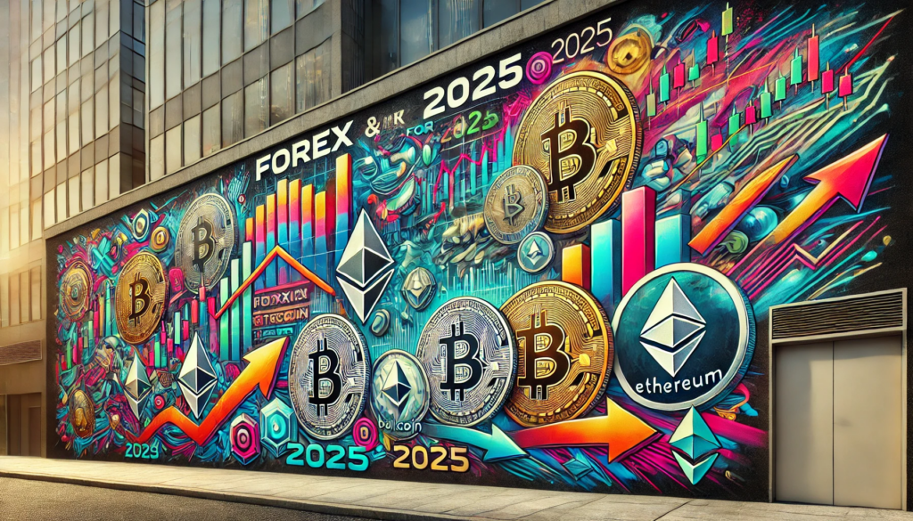 forex and crypto currencies trading trends in 2025 street art