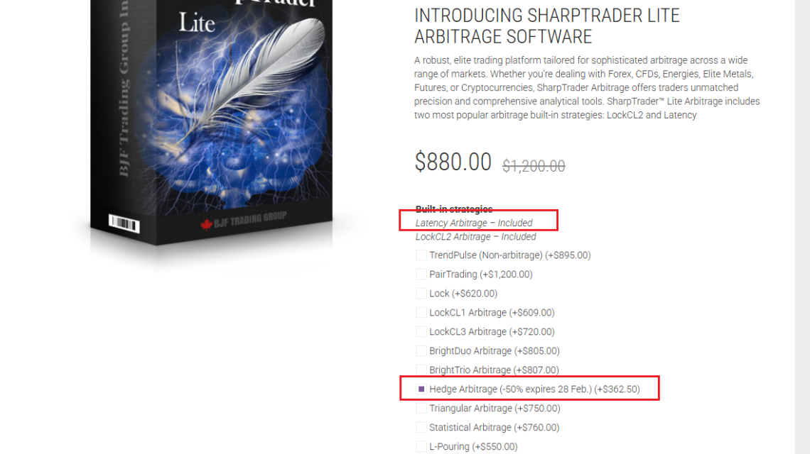 sharp trader lite with hedge arbitrage strategy