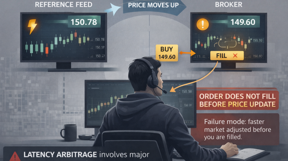 forex latency arbitrage explanation illustration