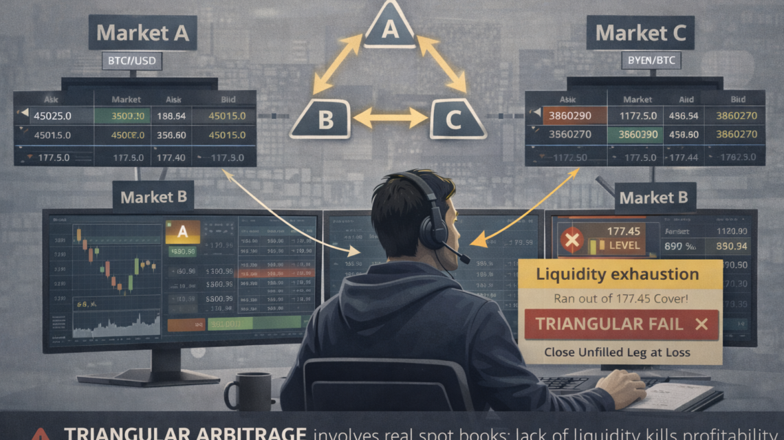 triangular arbitrage working mechanism illustration