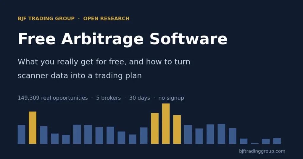 Free arbitrage software: what you really get for free, and how to turn scanner data into a trading plan