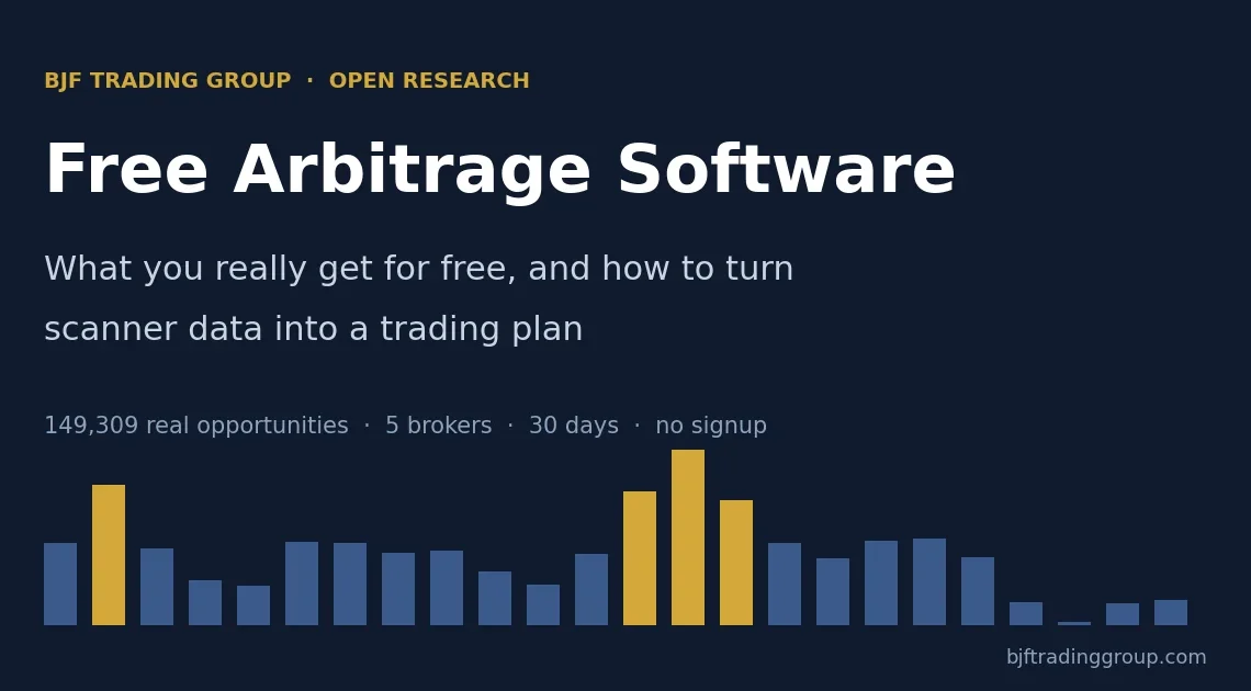 Free arbitrage software: what you really get for free, and how to turn scanner data into a trading plan